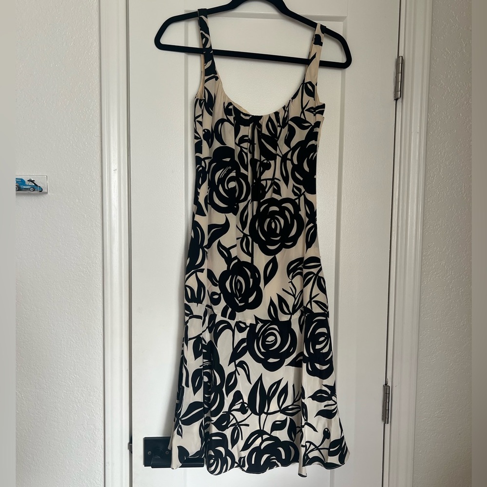 Black and Cream Floral Dress